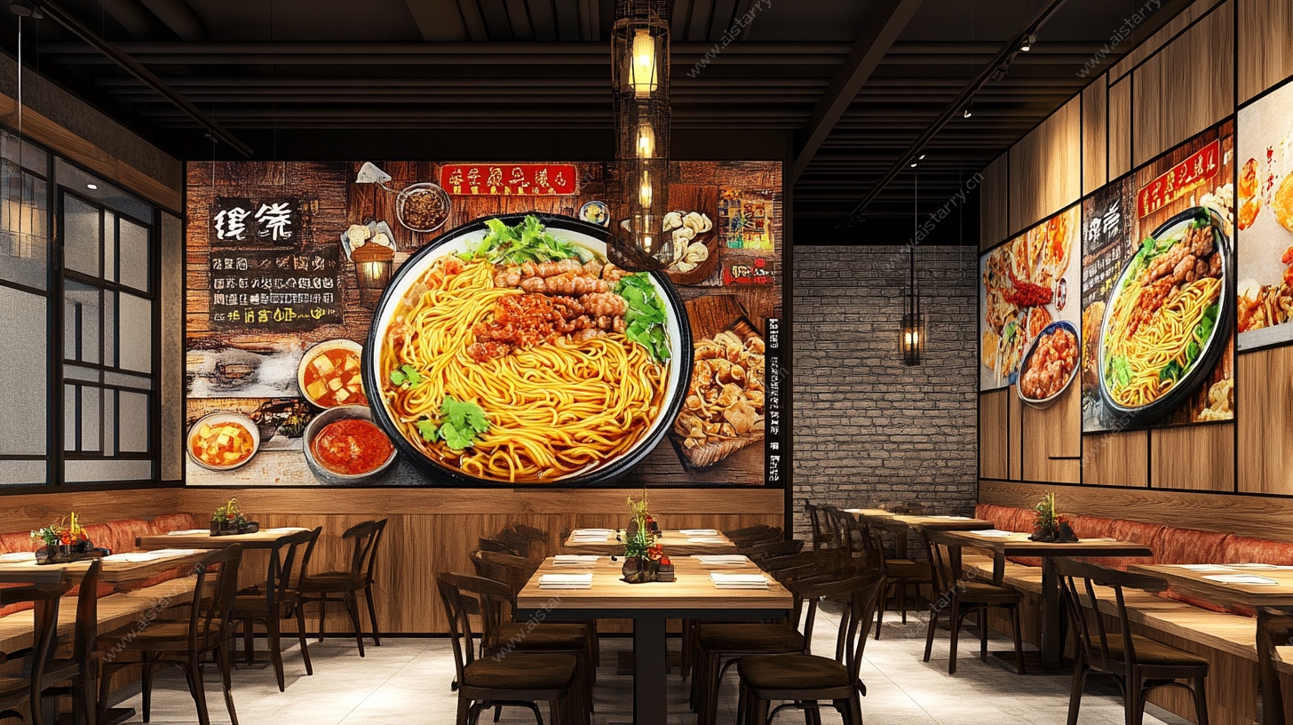 中式面馆室内装修效果图