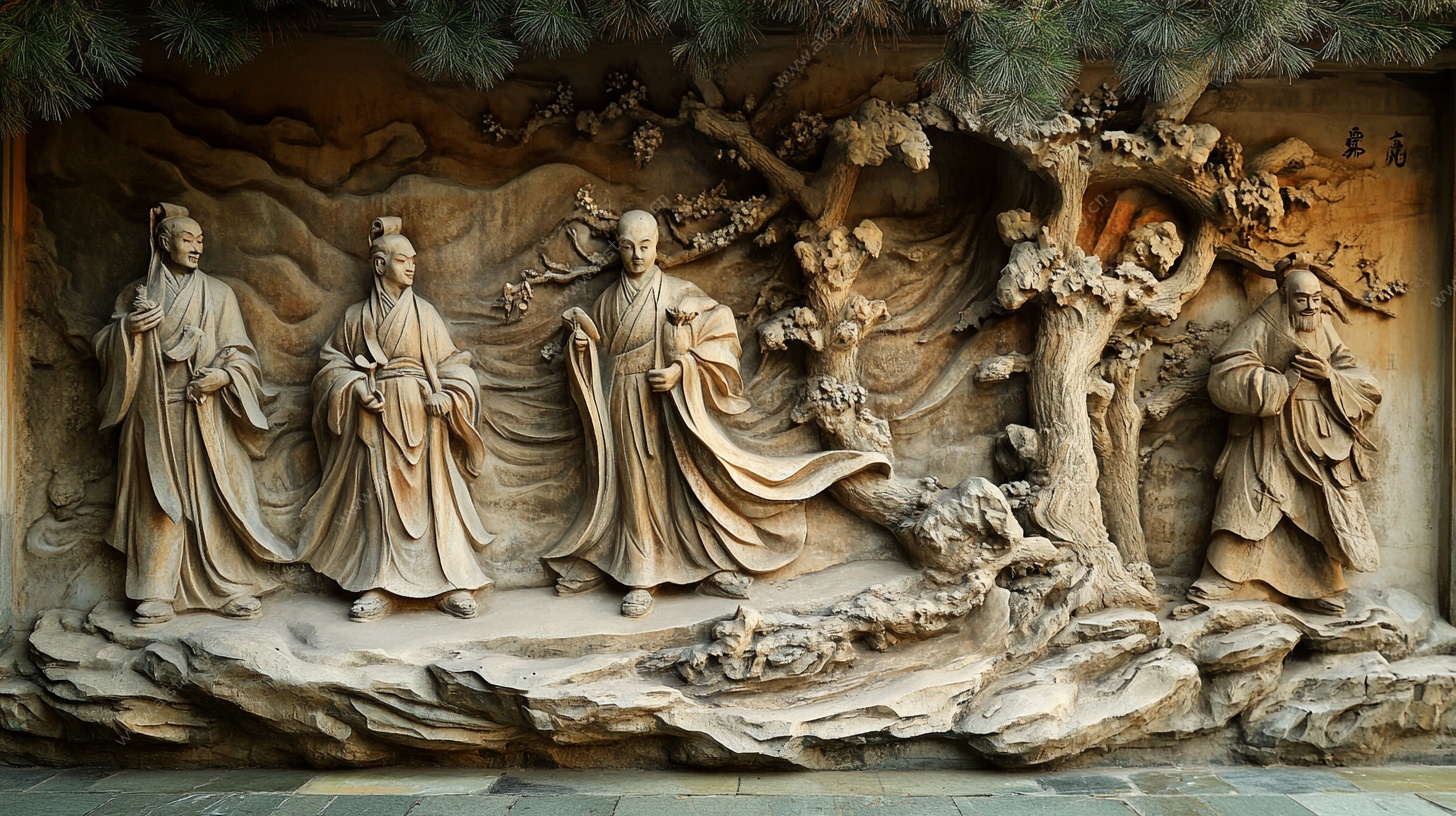 古代人物浮雕景观