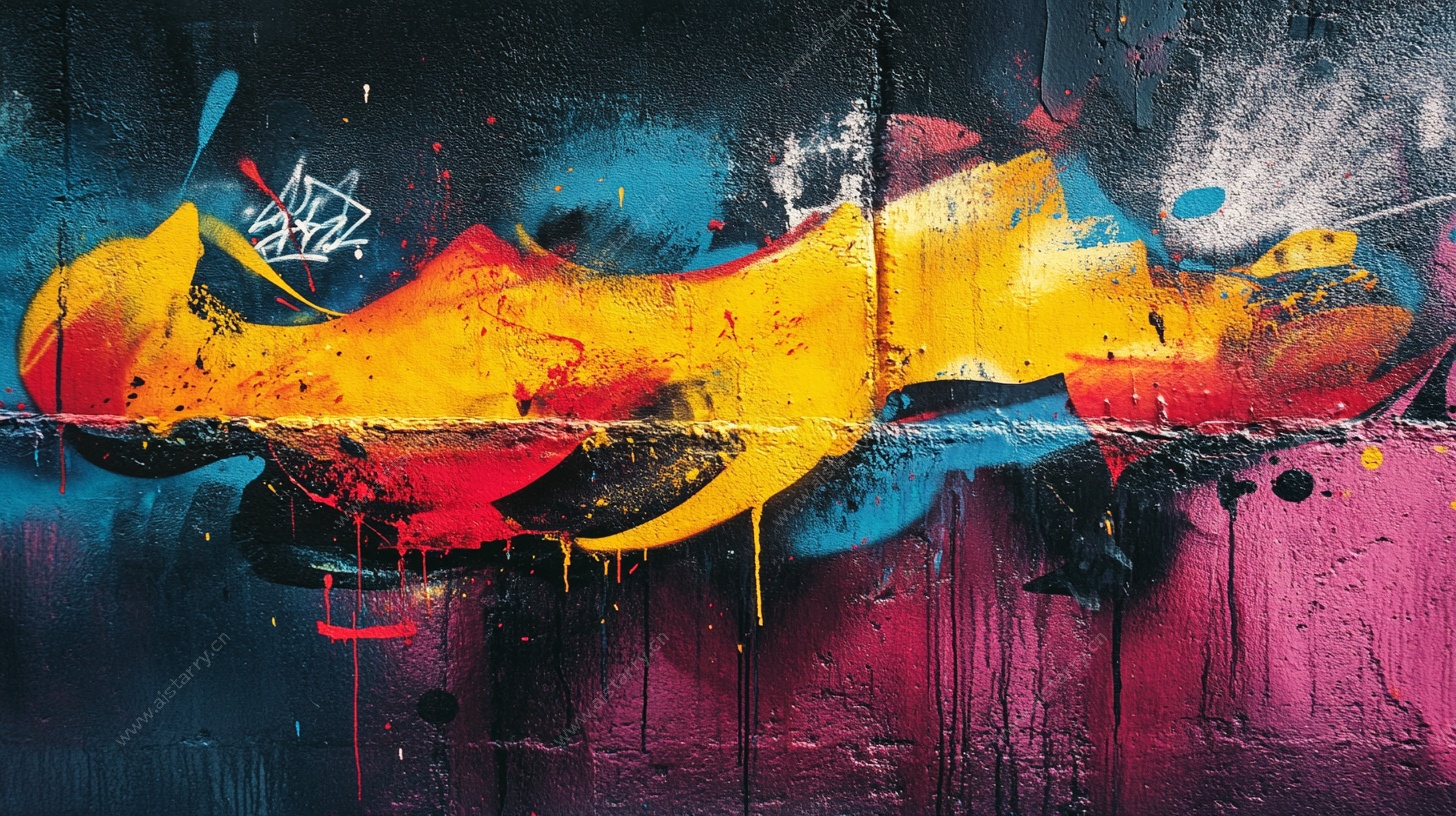 街头涂鸦艺术画面