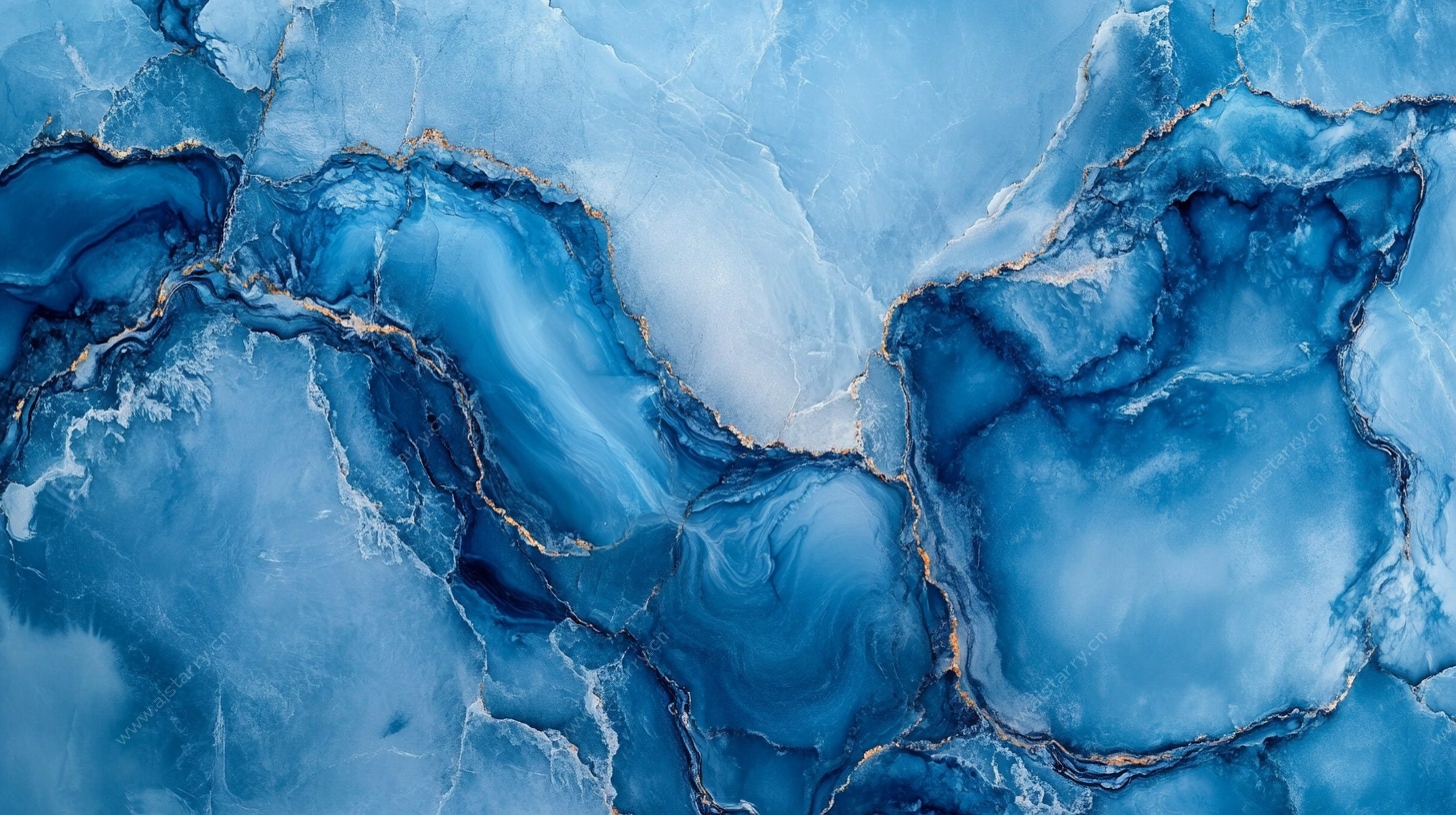蓝色抽象纹理大理石图案