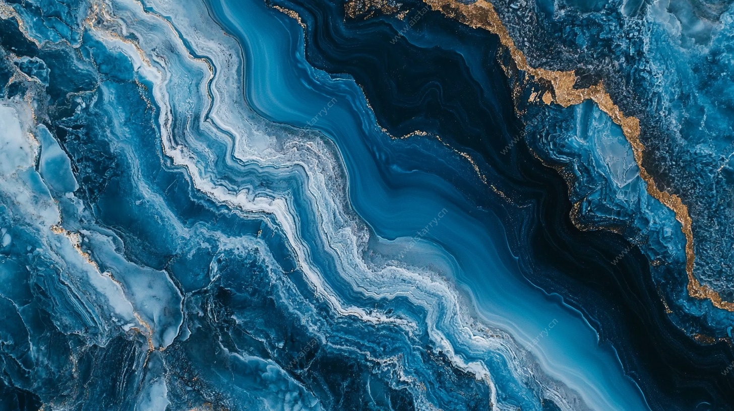 蓝色大理石纹理艺术背景