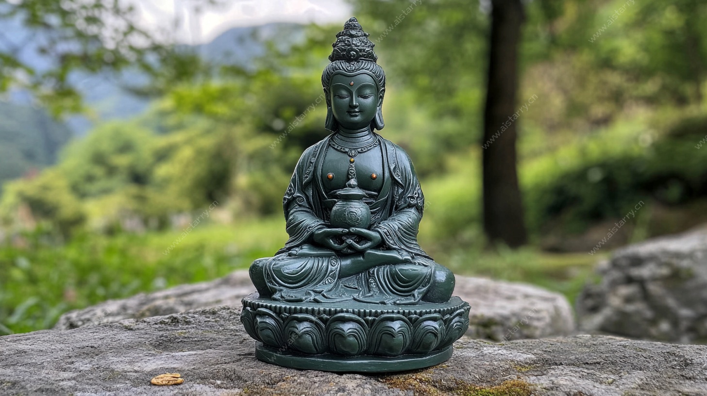户外坐禅青铜佛像