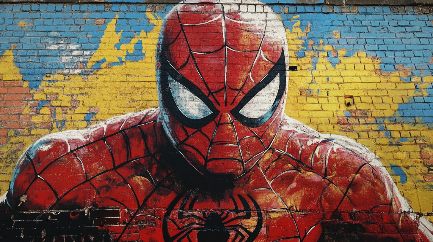 蜘蛛侠墙面涂鸦艺术画