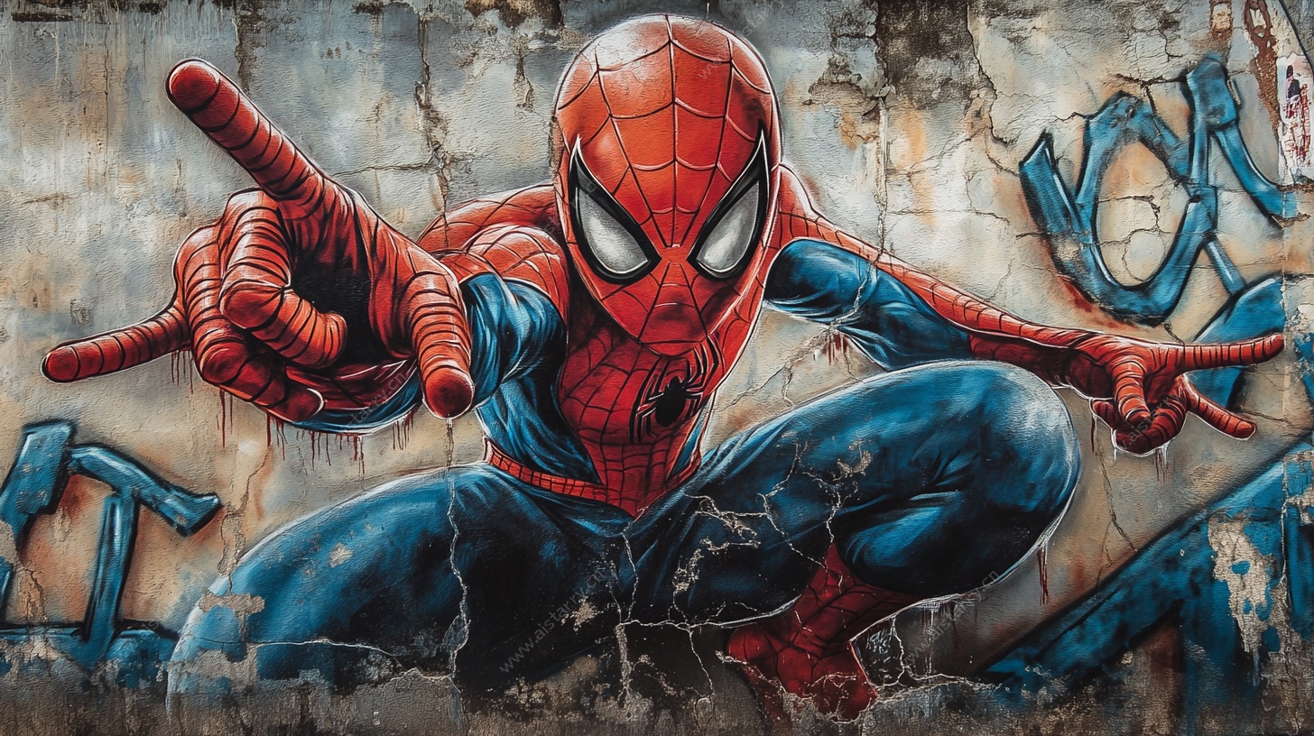 蜘蛛侠涂鸦艺术形象