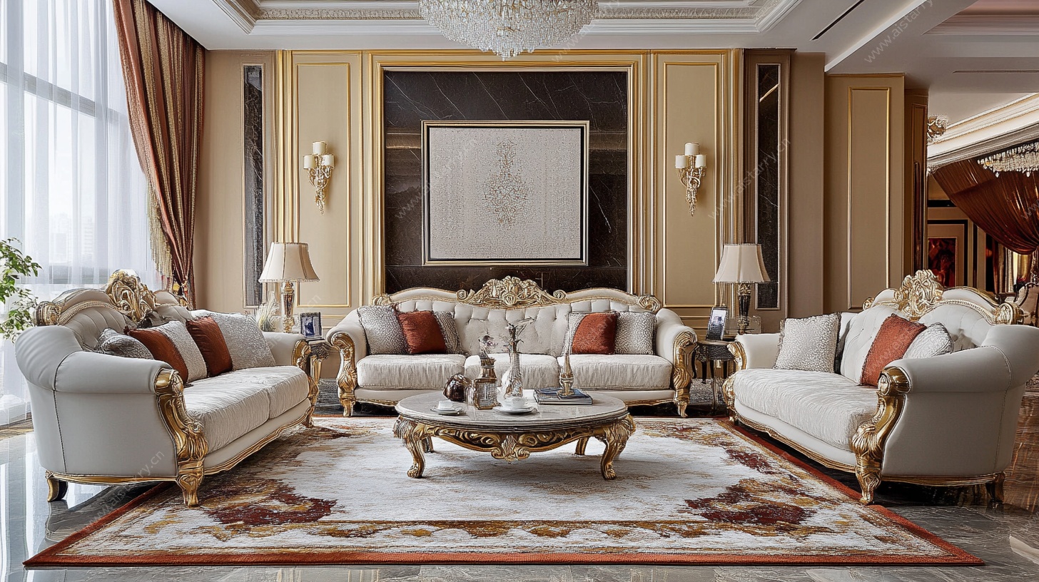 欧式奢华客厅室内装饰图