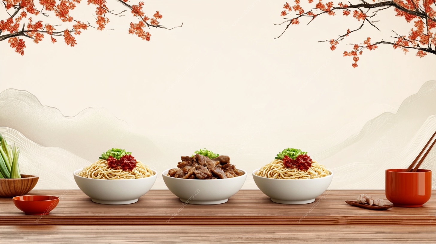 中式美味面食展示