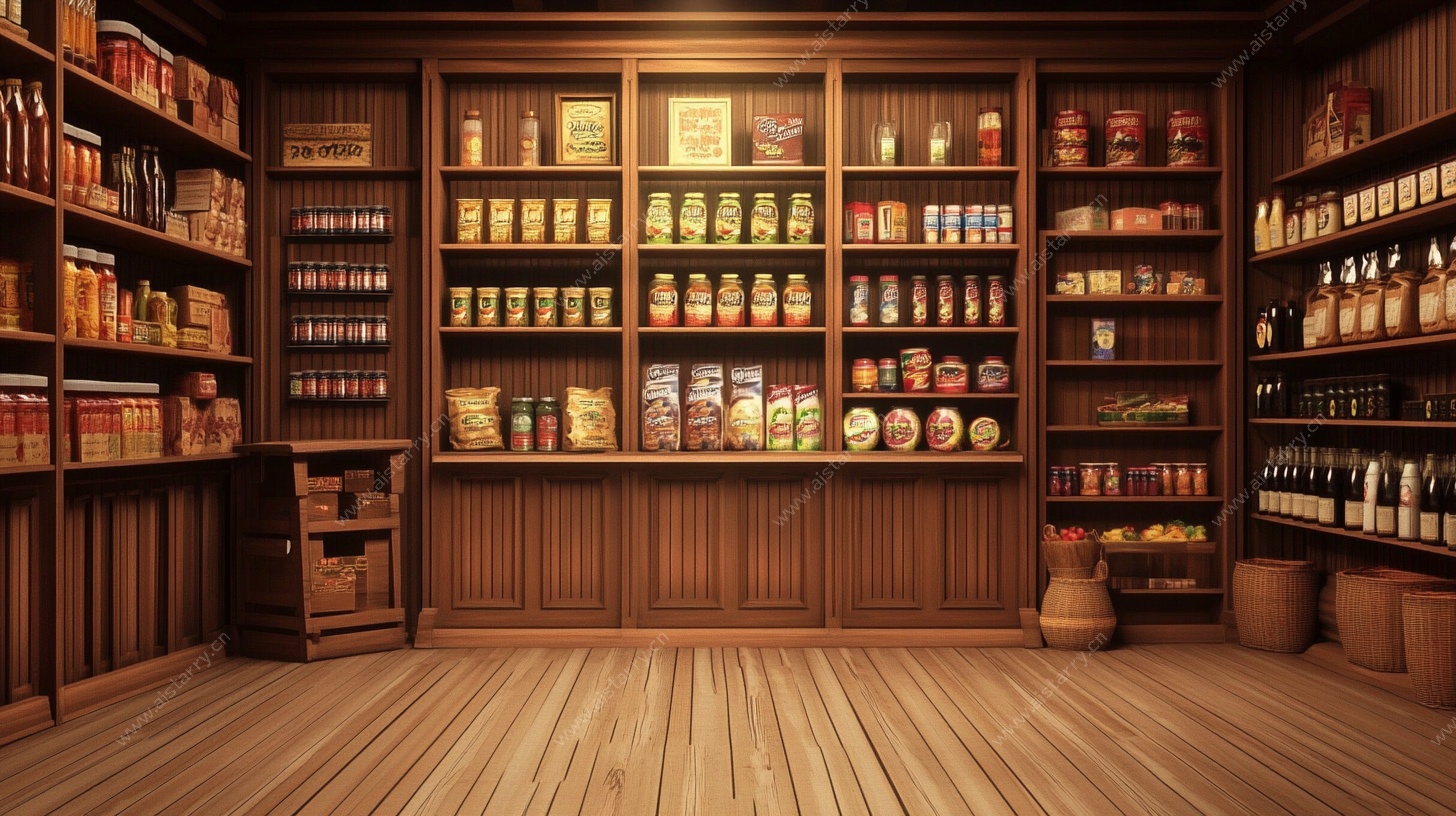 复古风格的杂货店内部
