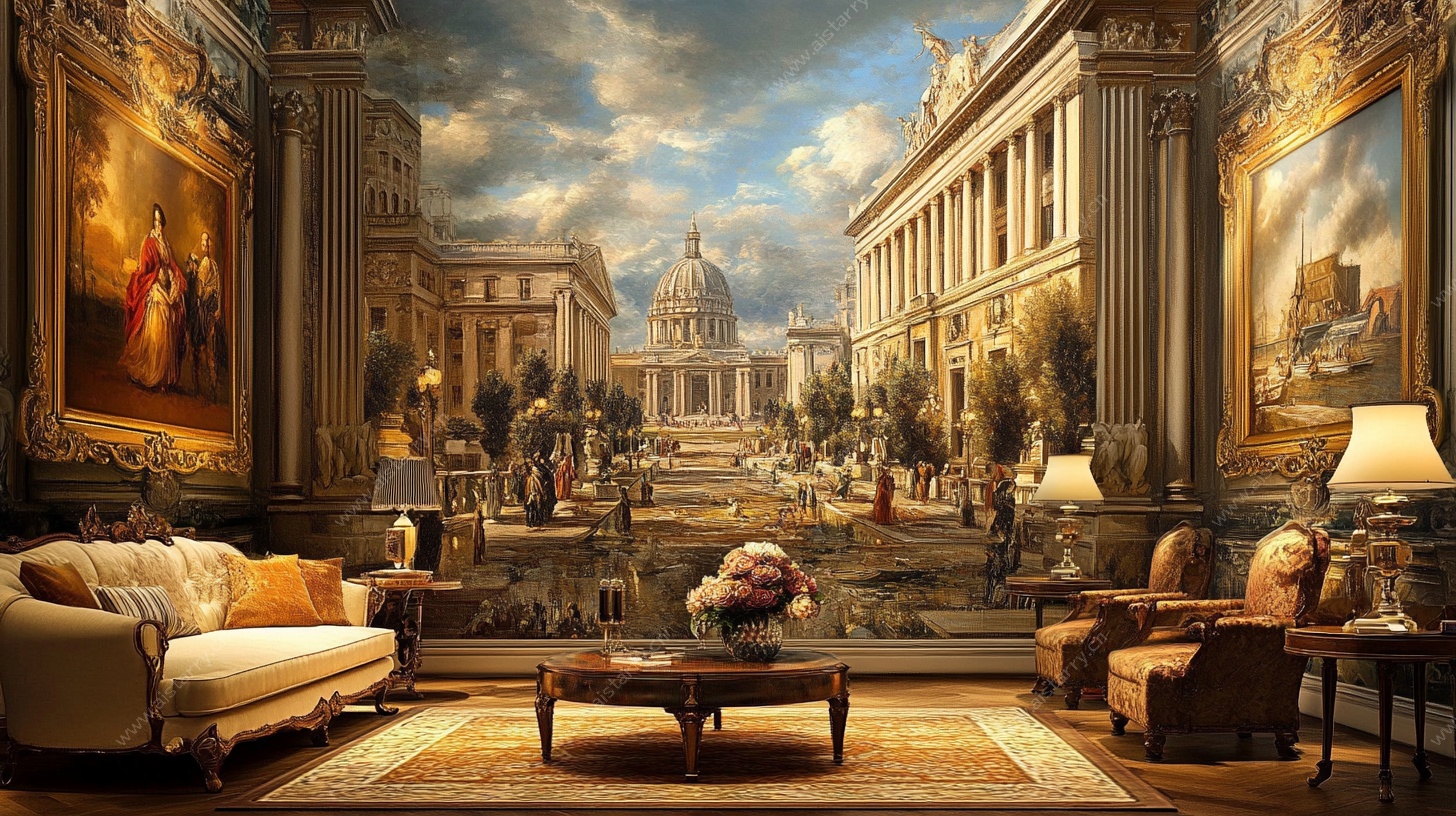 古典奢华客厅与艺术景致