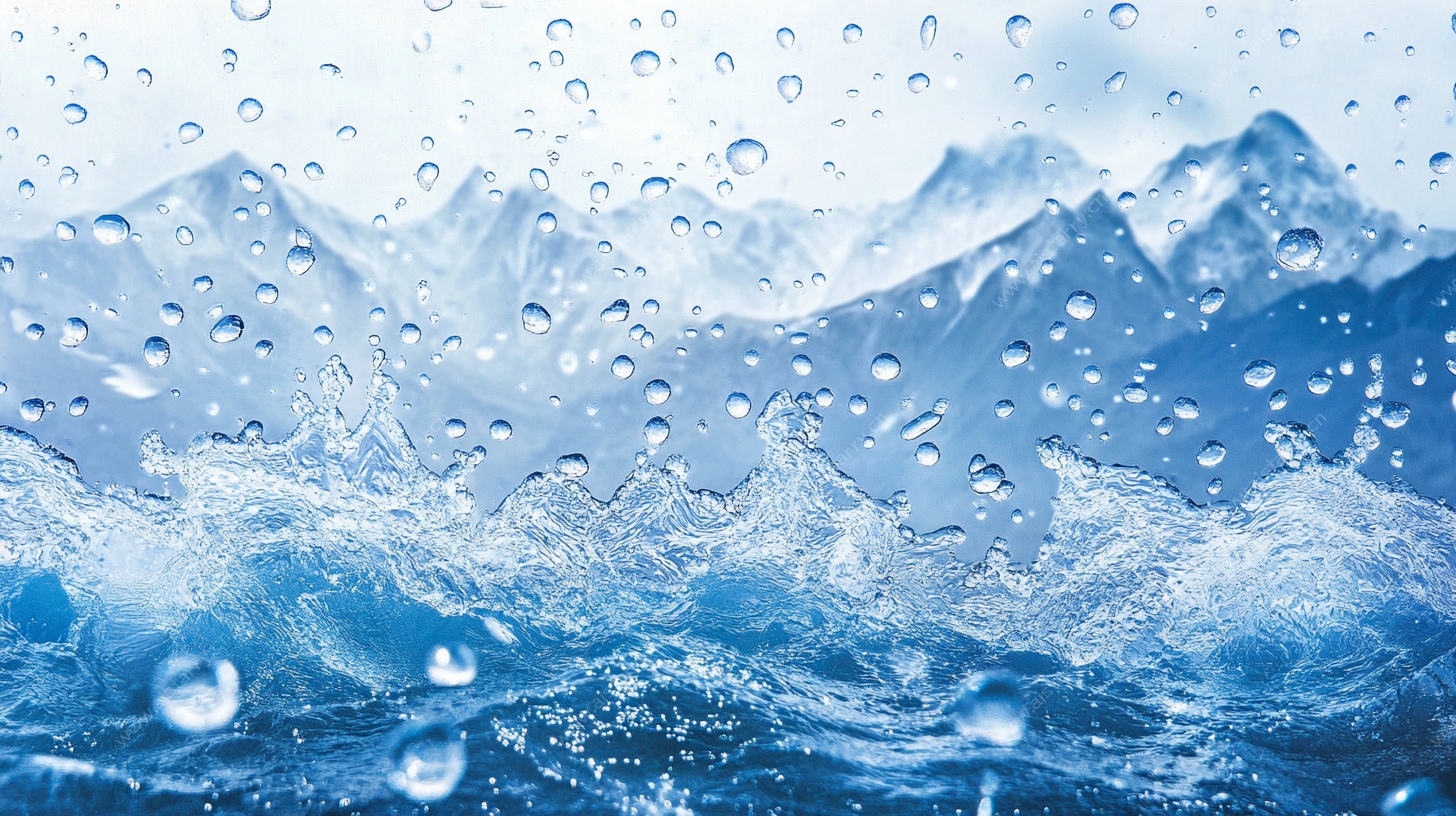 水滴中的冰雪山川美景