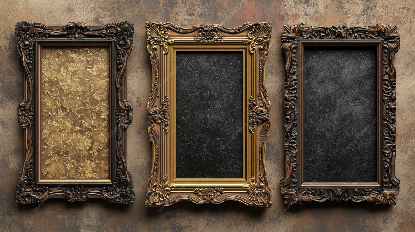 复古华丽三联艺术画框