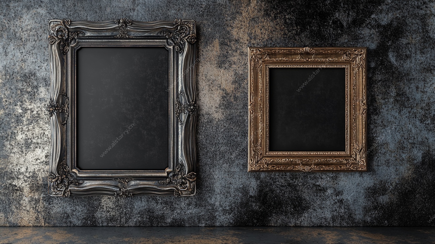 复古相框墙面装饰画面