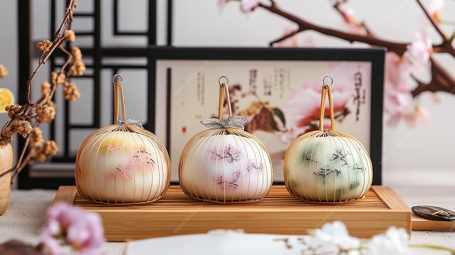 中式手绘南瓜造型小摆件