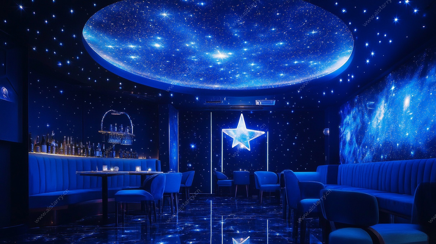 梦幻星空主题酒吧场景