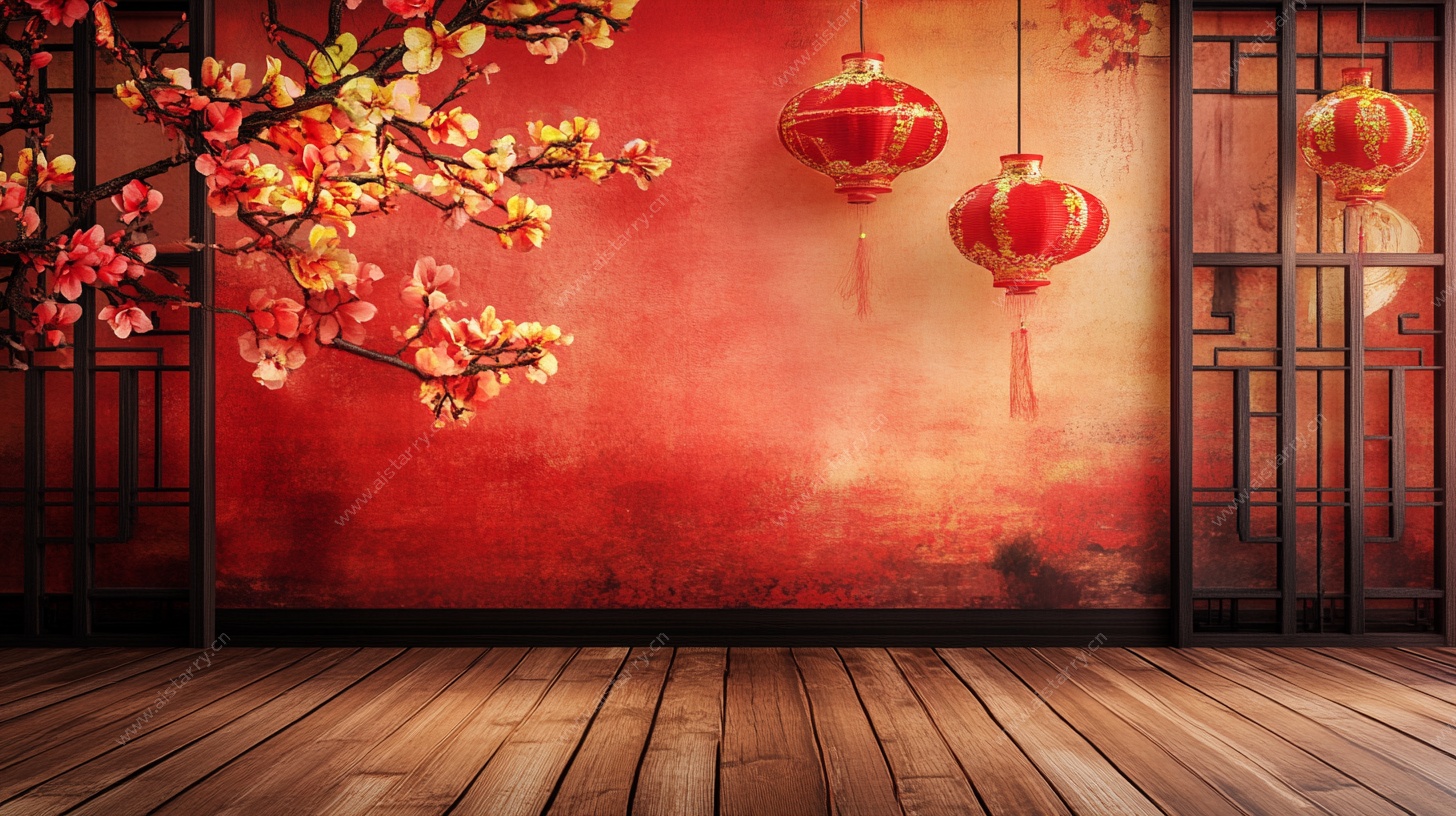 中式新春室内场景布置