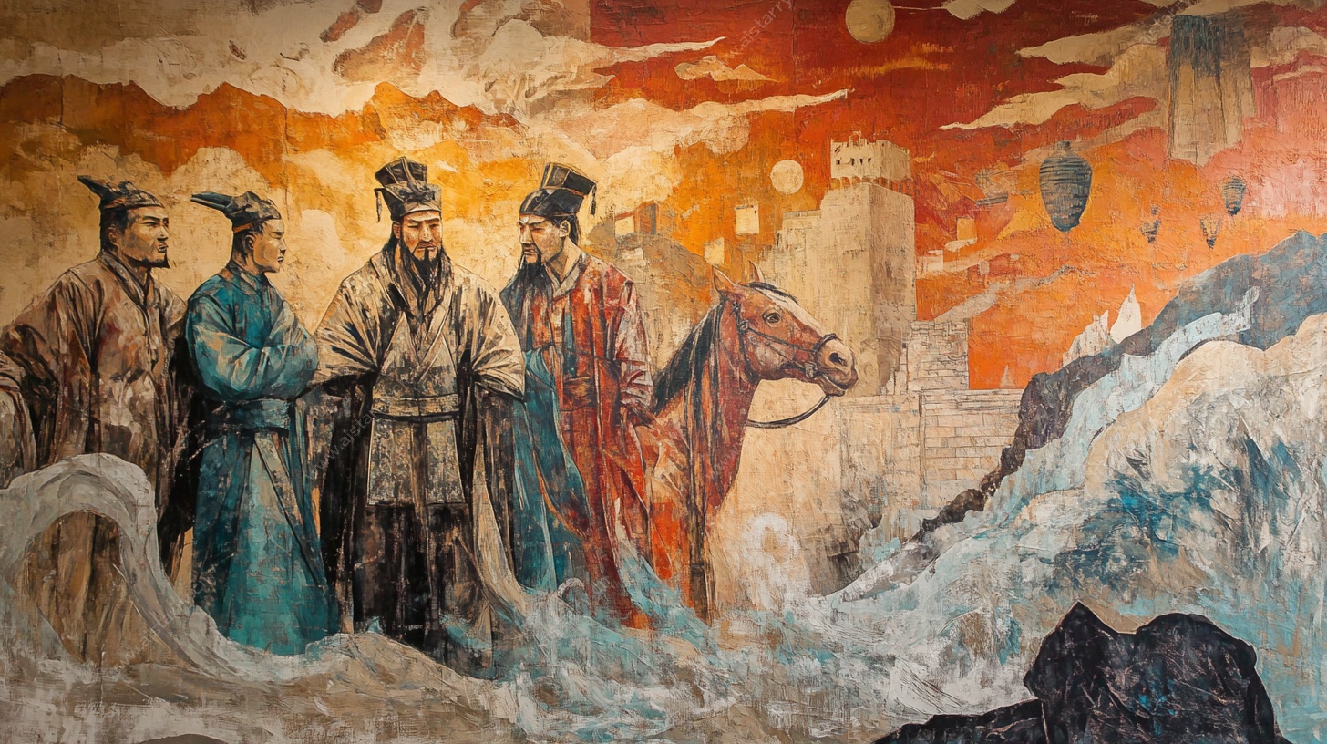 古代人物壁画场景