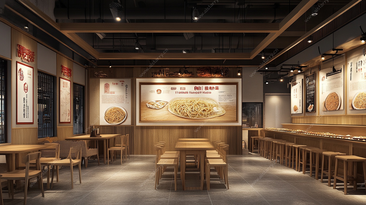 中式面馆室内装修效果图