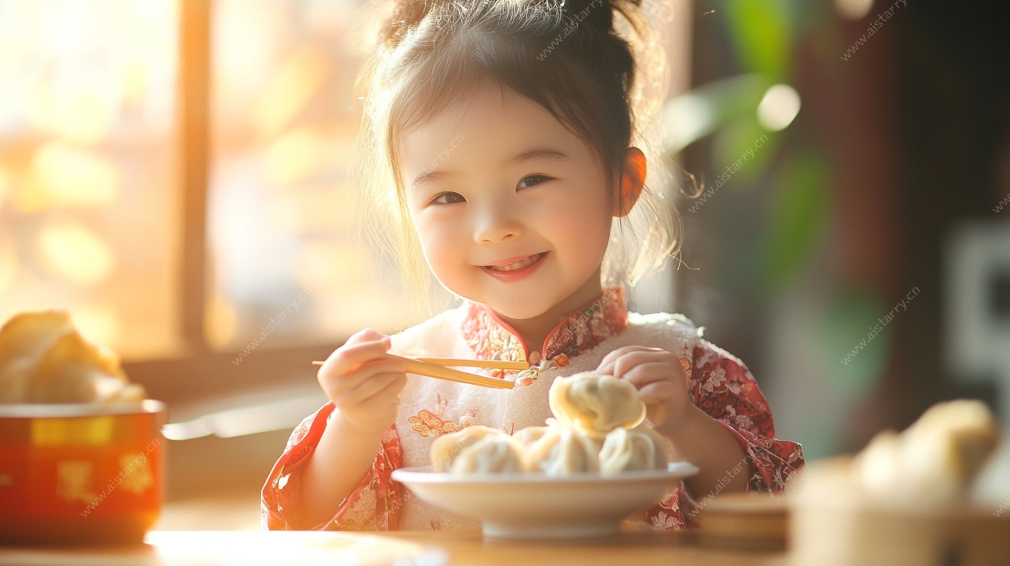 萌娃欢乐享中式美食