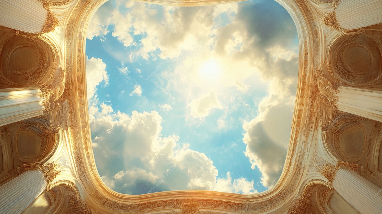 仰望华丽穹顶外的天空