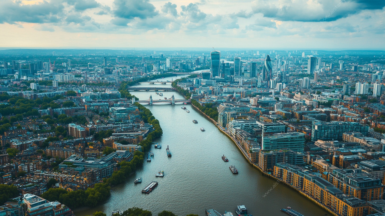 伦敦城市河畔全景