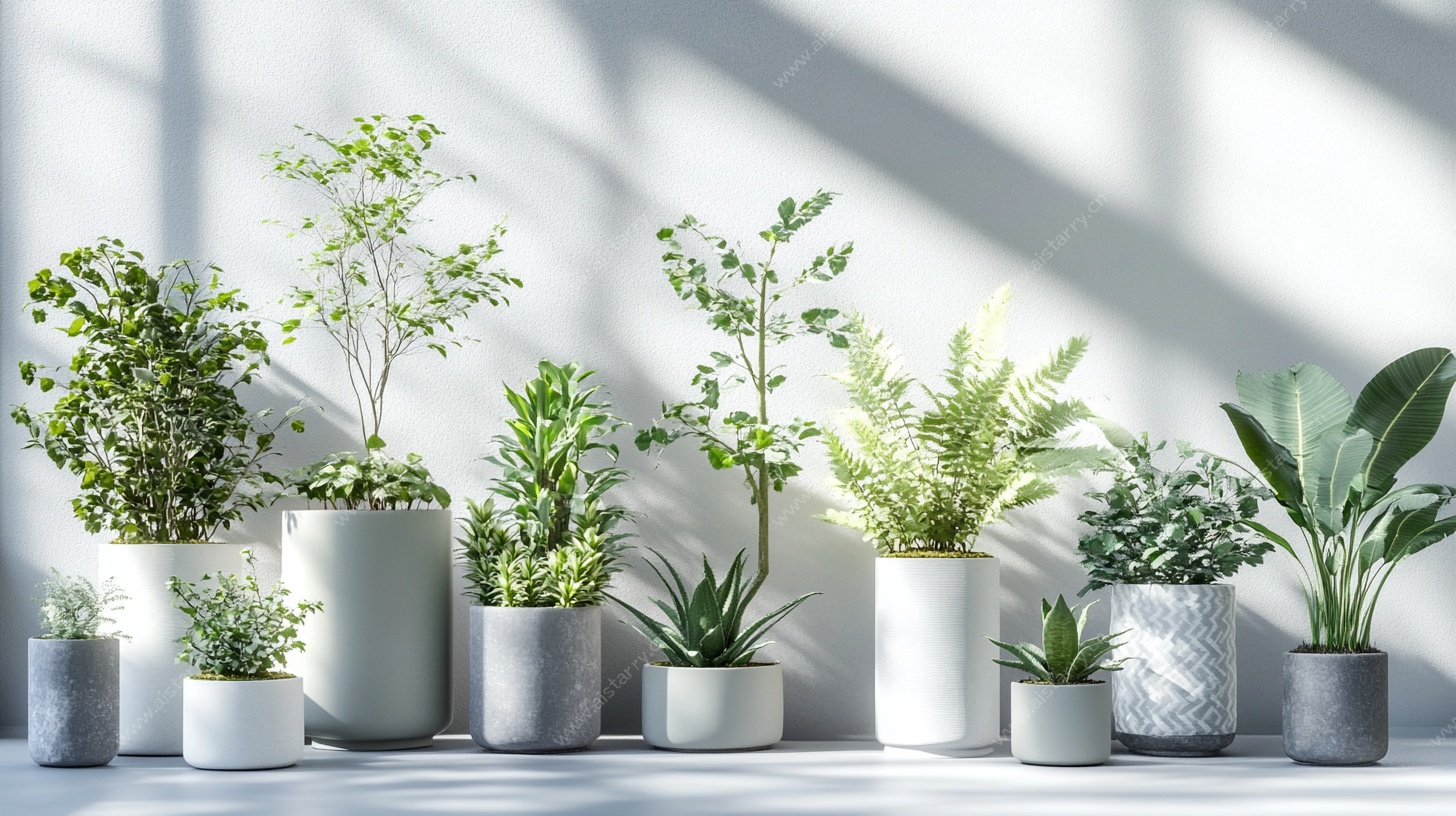 室内绿植组合 清新装饰风