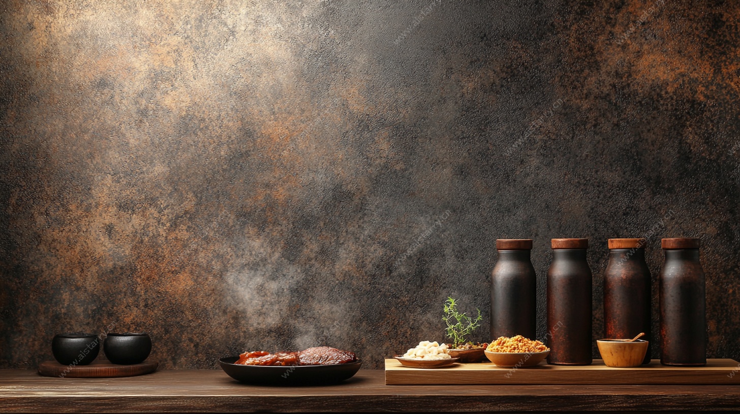 复古风厨房美食静物场景