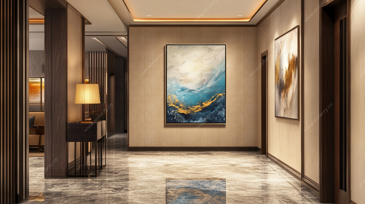 现代奢华风走廊艺术空间