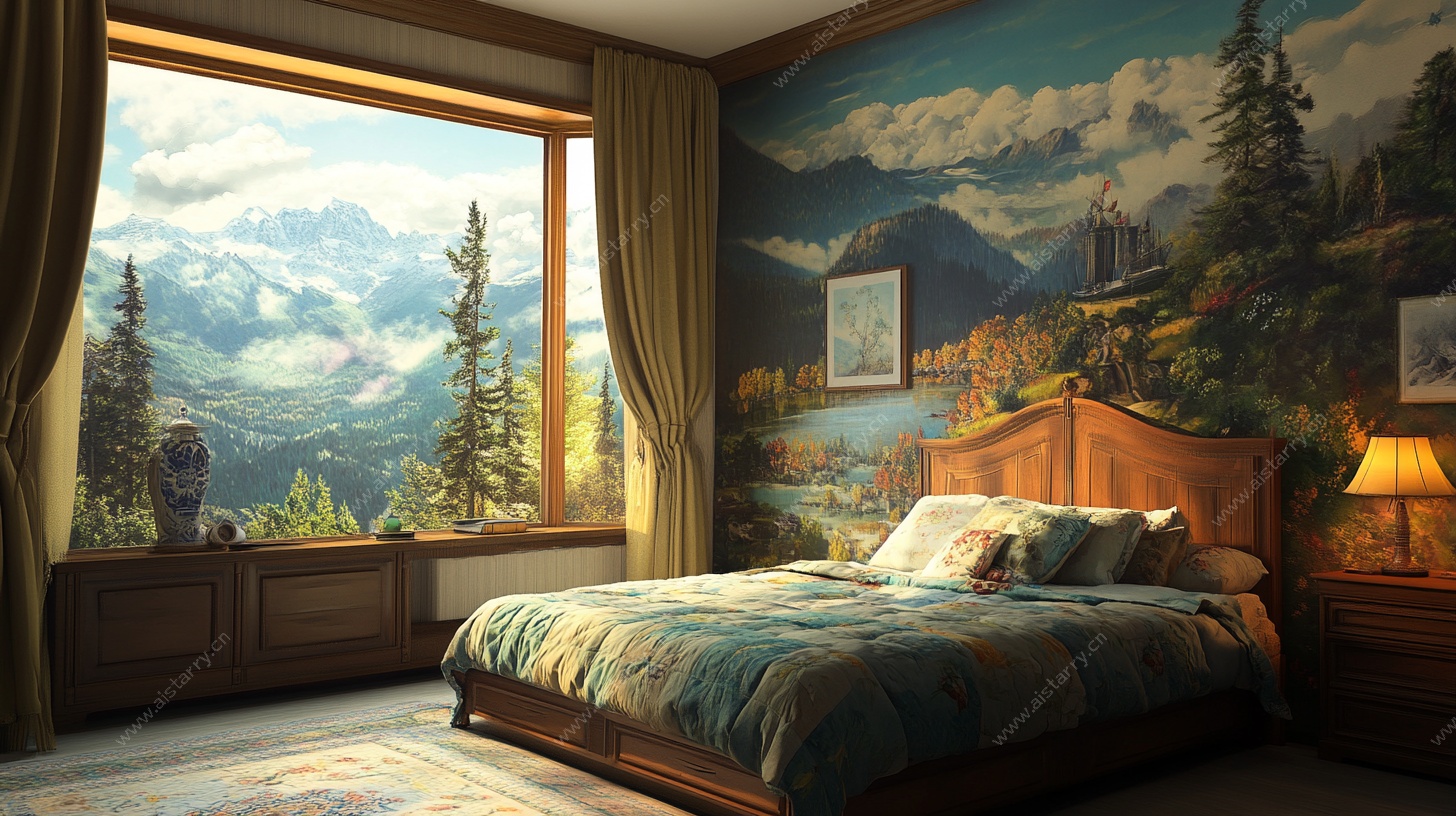 山林景观卧室 自然氛围感