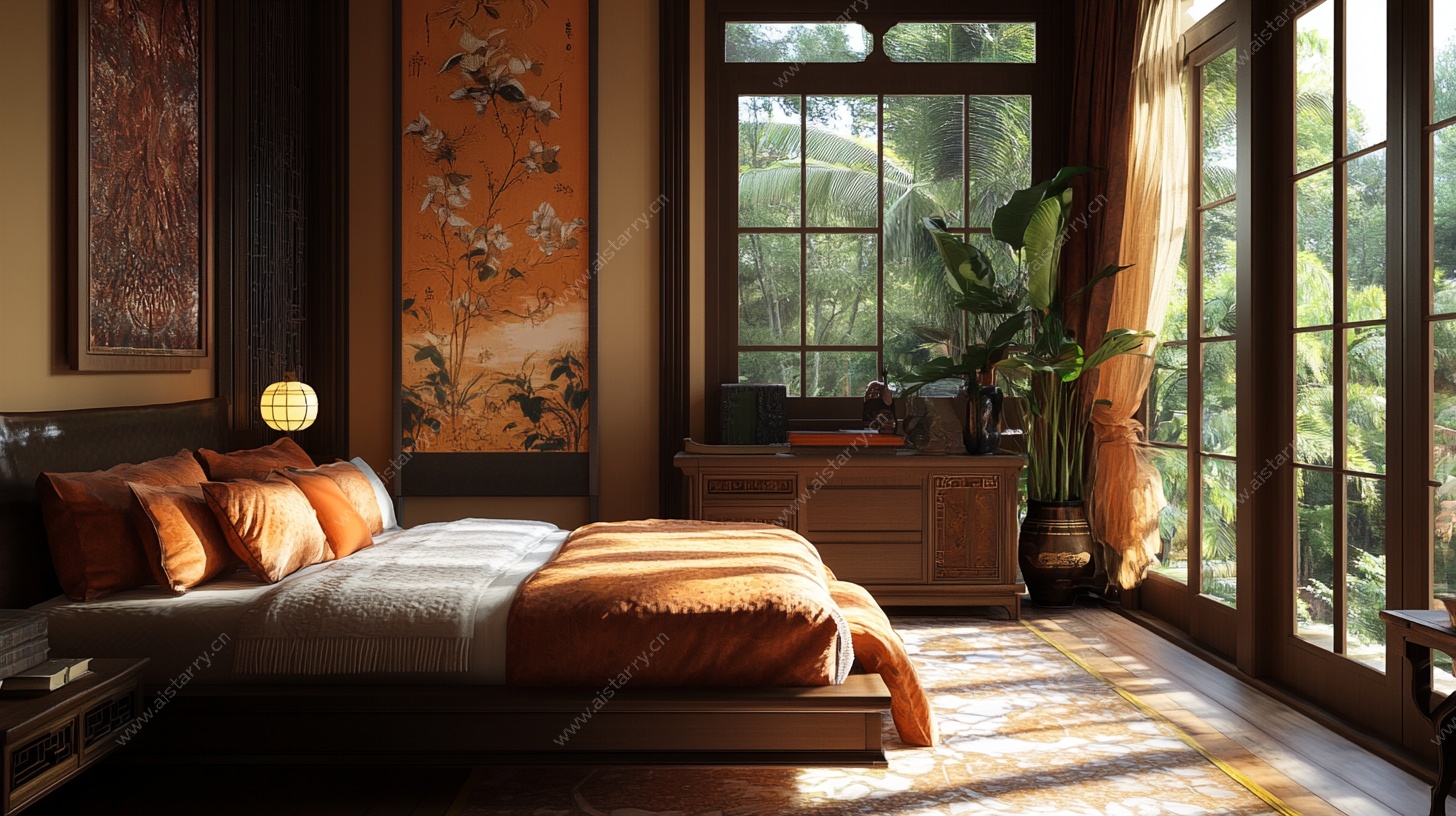 中式卧室 自然与古韵相融