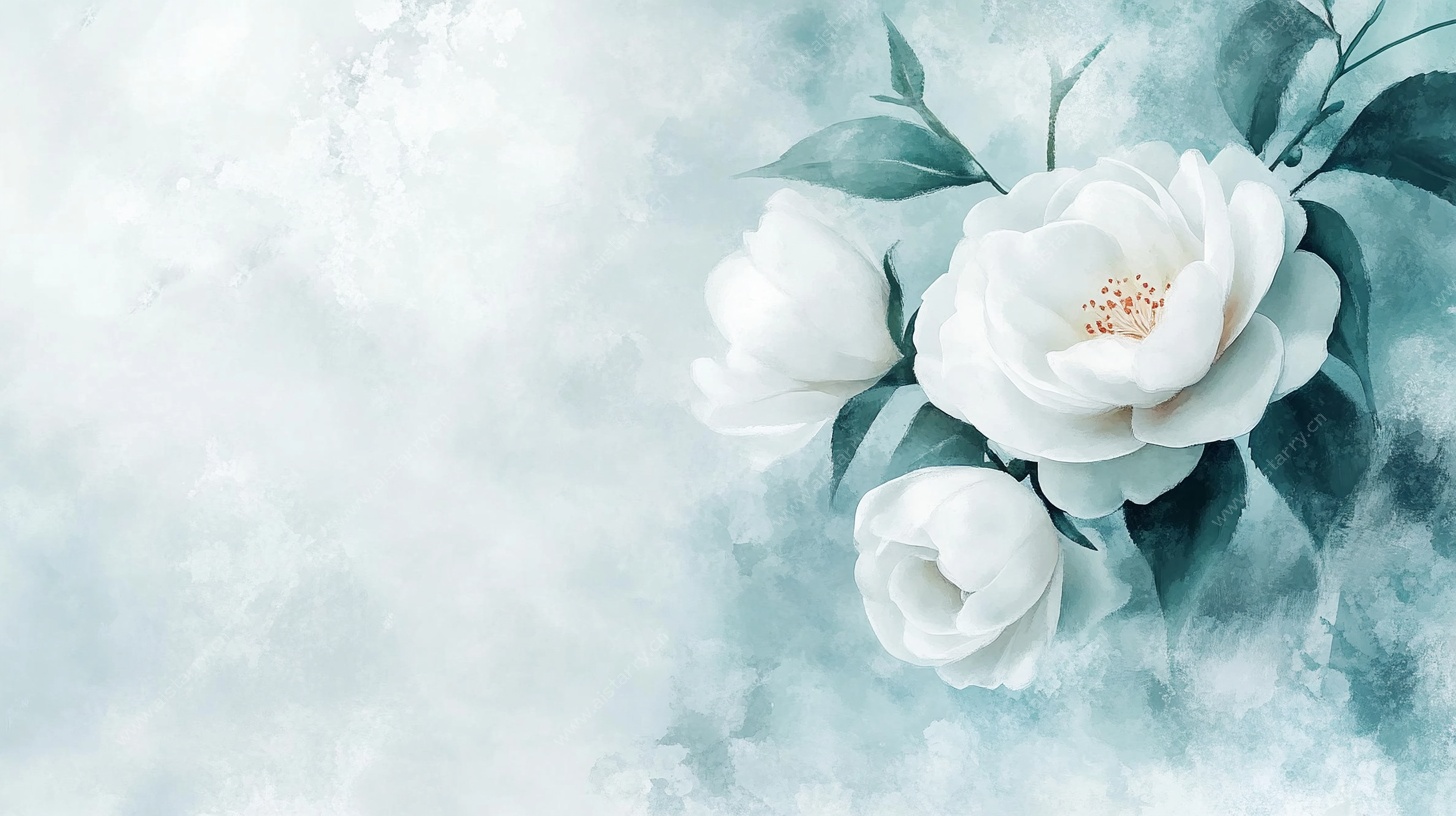 梦幻白花背景图