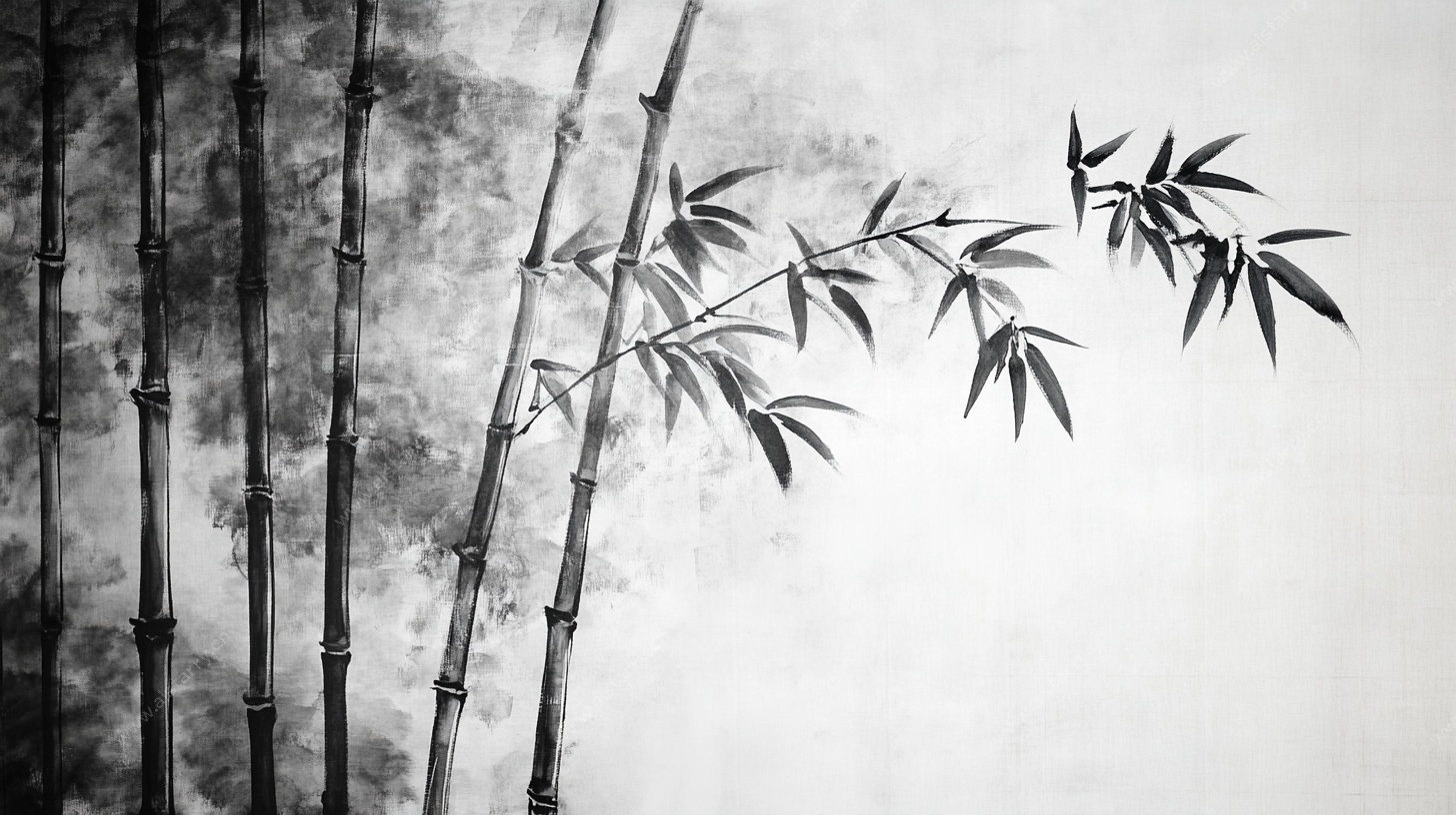 水墨翠竹图