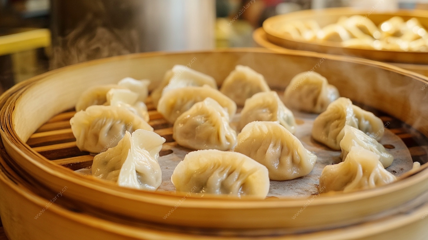蒸笼里的美味饺子