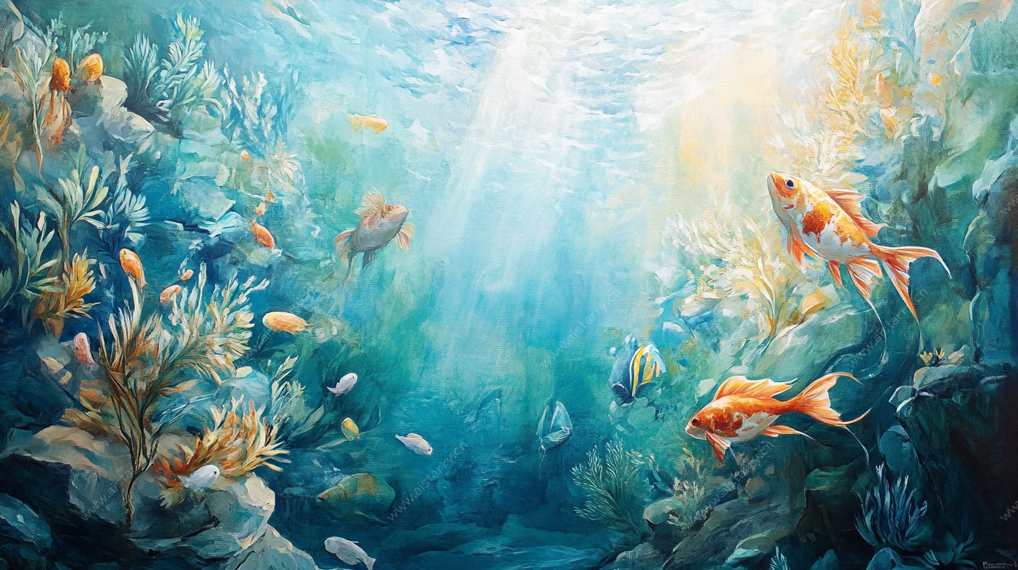 梦幻海底世界绘画场景