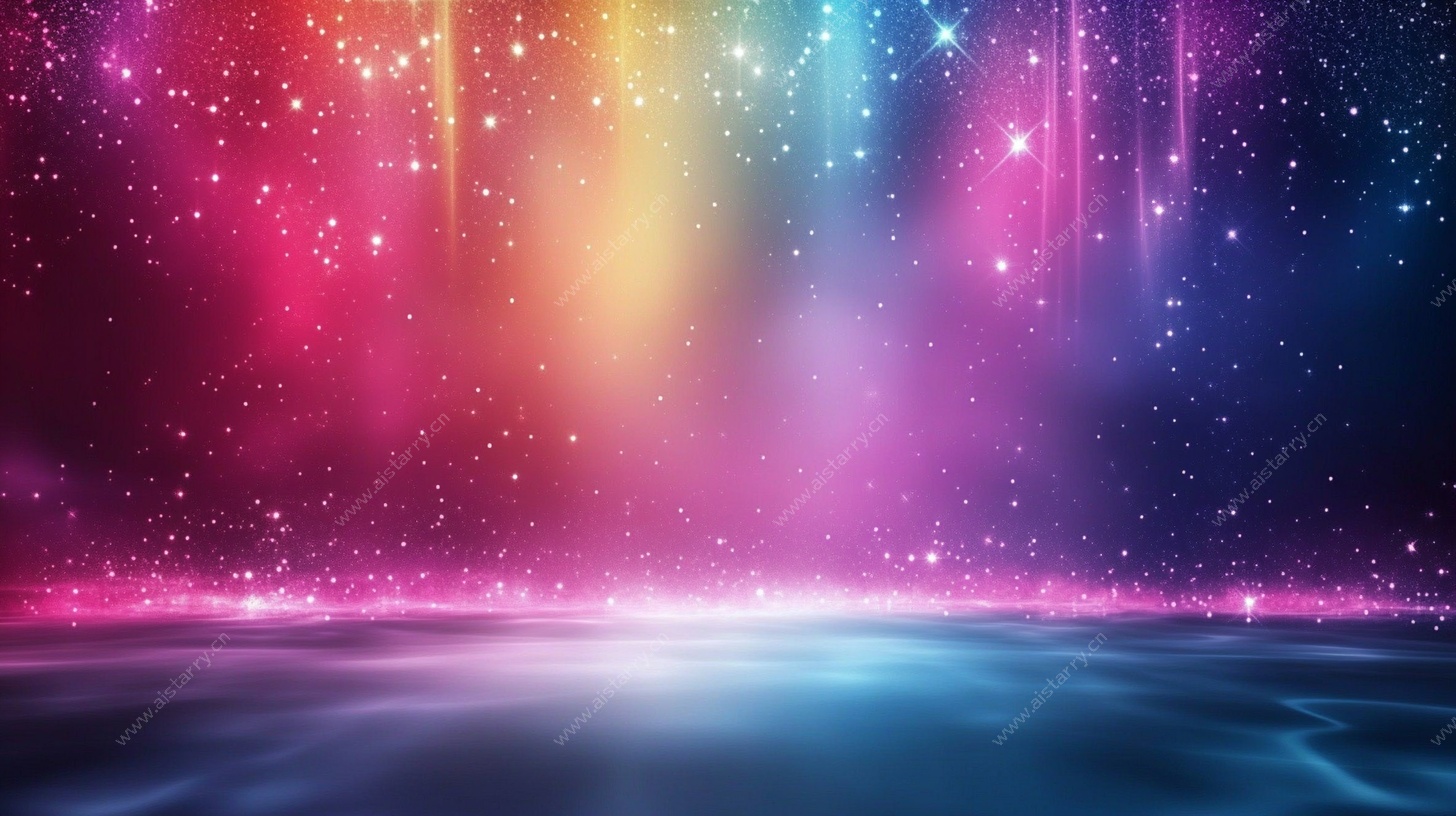 梦幻炫彩星空舞台背景