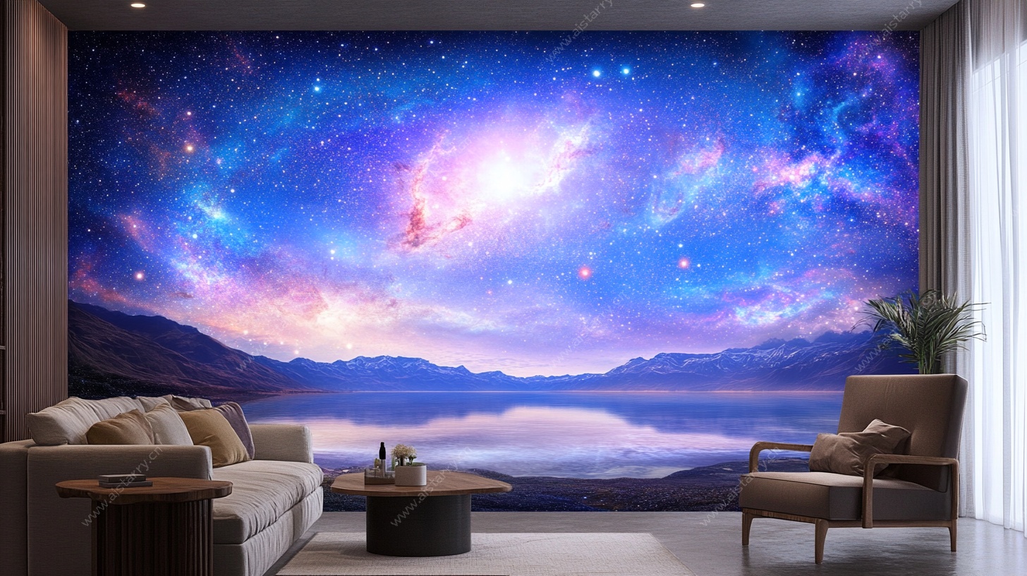 梦幻星空客厅背景墙
