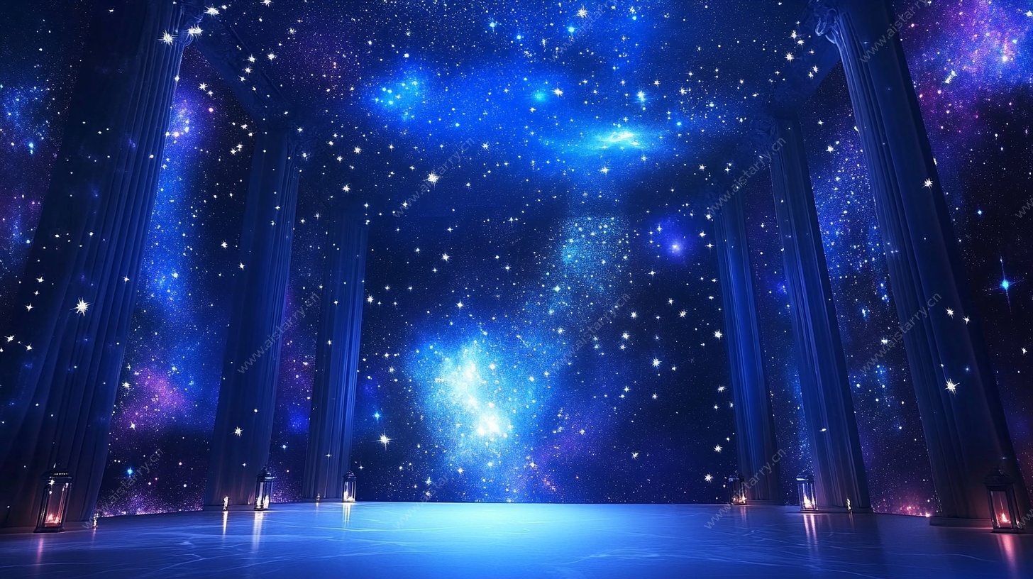 梦幻星空舞台背景画面
