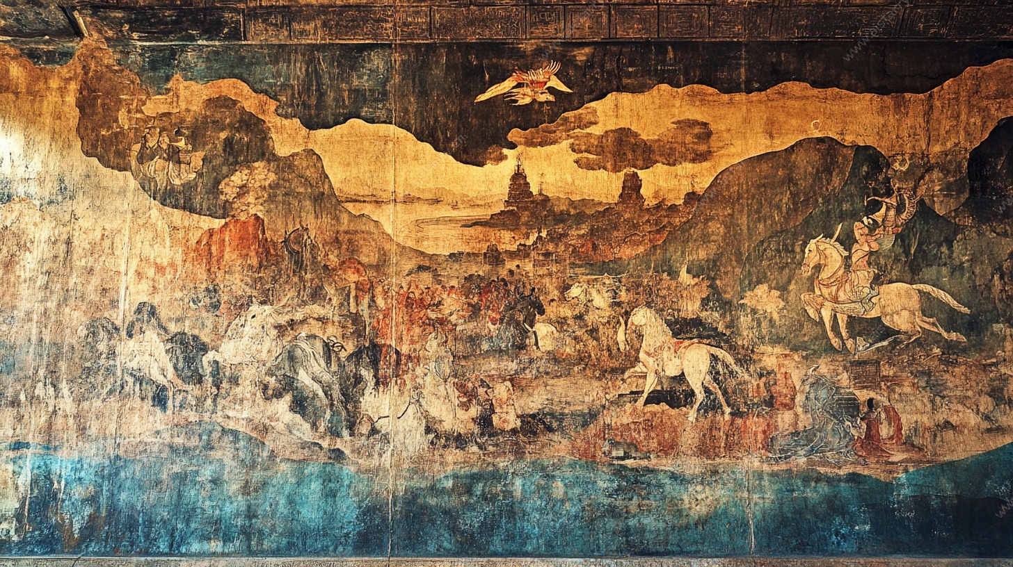 古代战争场景壁画