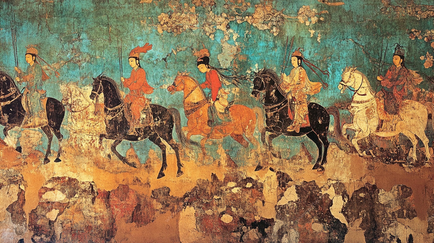 唐代骑马出行壁画