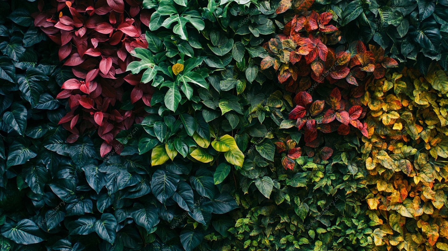 多彩植物墙
