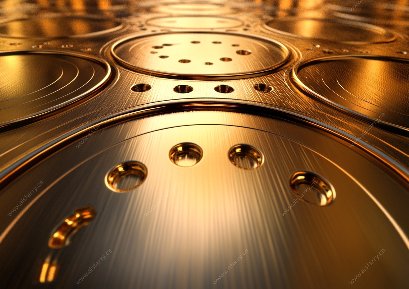 金色金属质感工业风图案