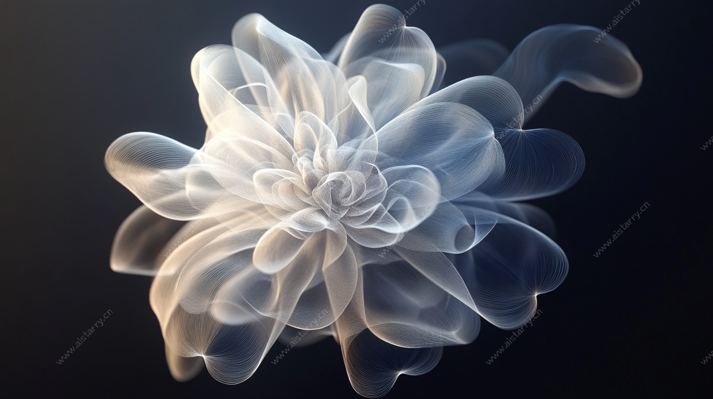 梦幻透明花朵艺术图像
