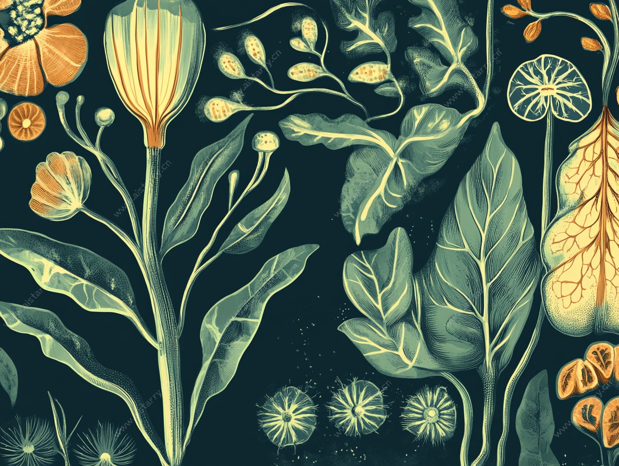 复古风植物花卉图案设计