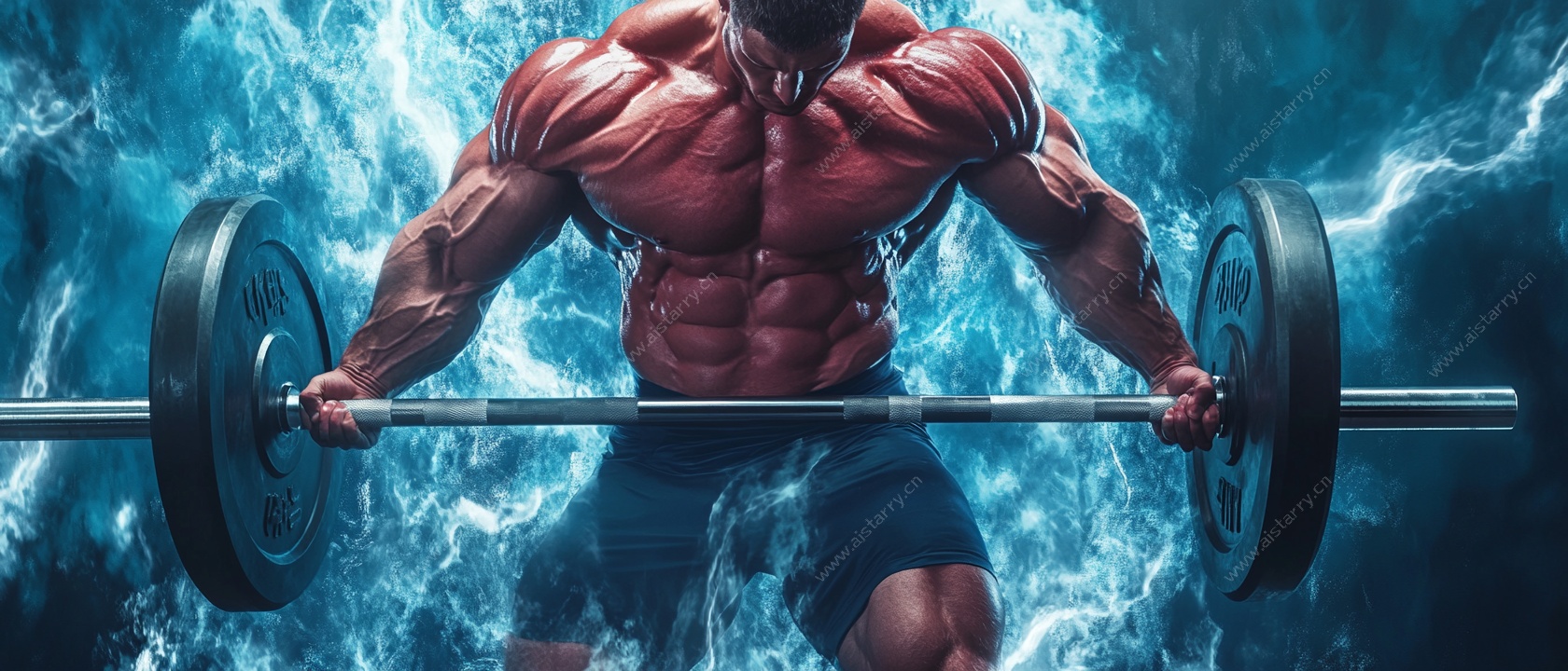 肌肉男力量举重震撼瞬间