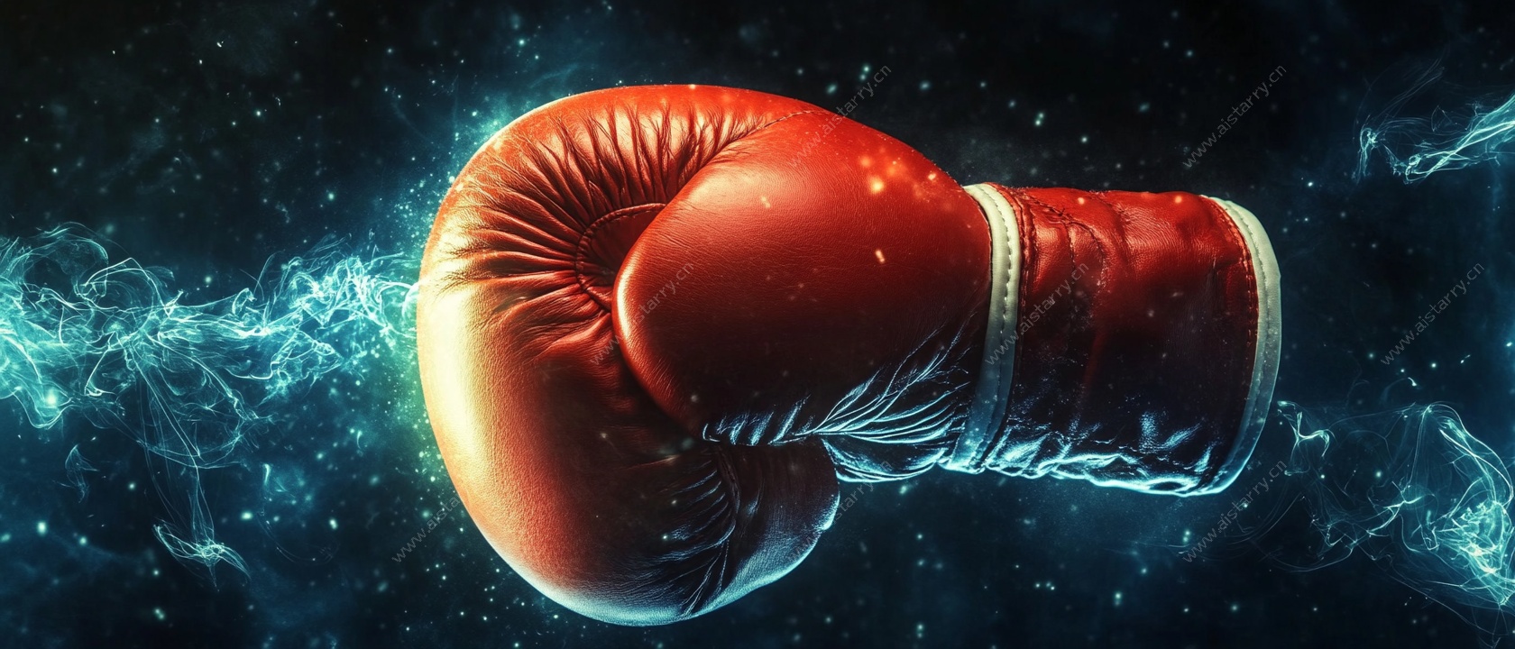 红色拳击手套的动感特效