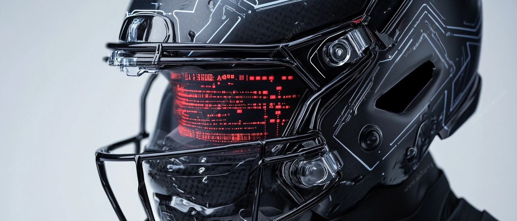 未来感智能橄榄球头盔