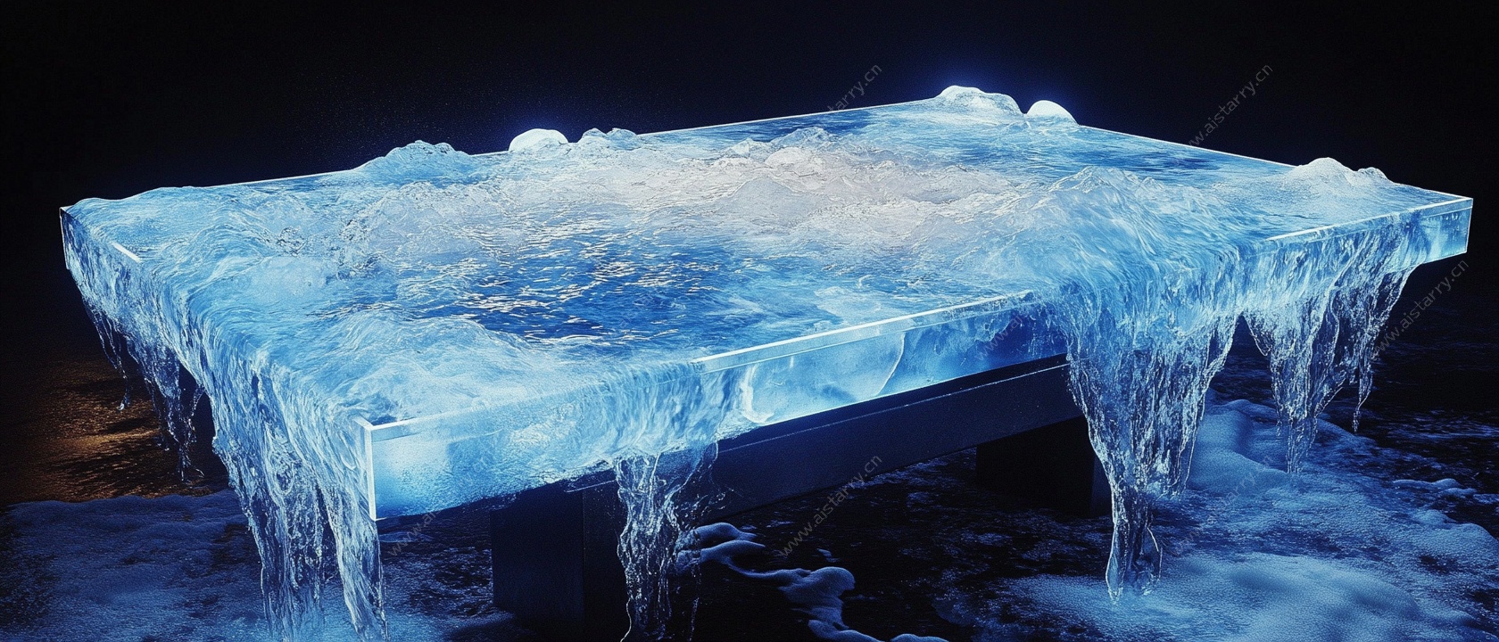 冰制奇幻长桌 晶莹剔透