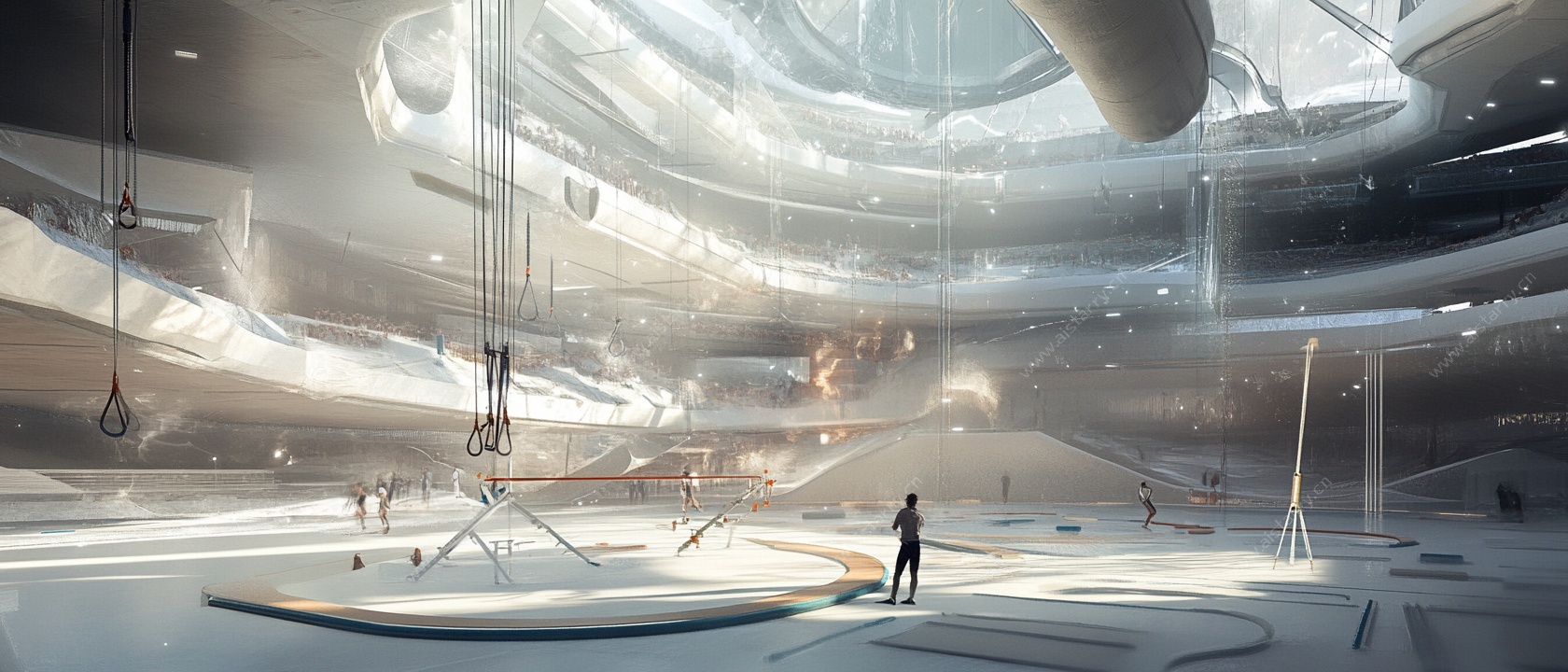 未来科幻风的宏大建筑空间