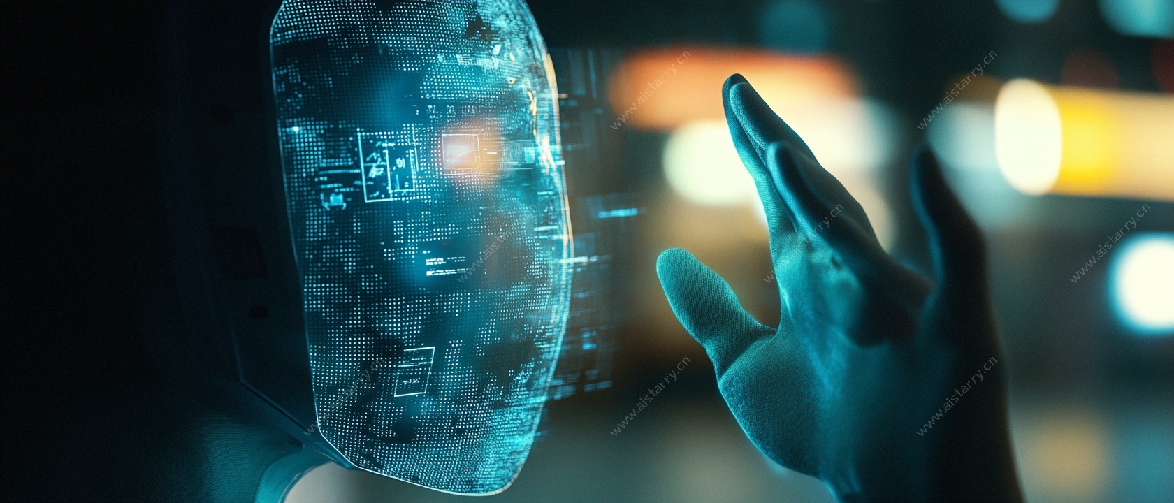 未来感人机交互场景画面