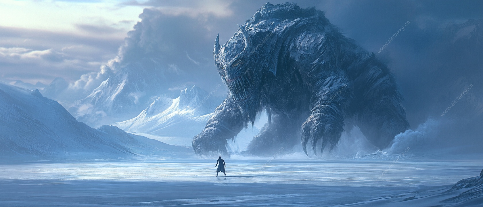 冰原巨怪与渺小旅人