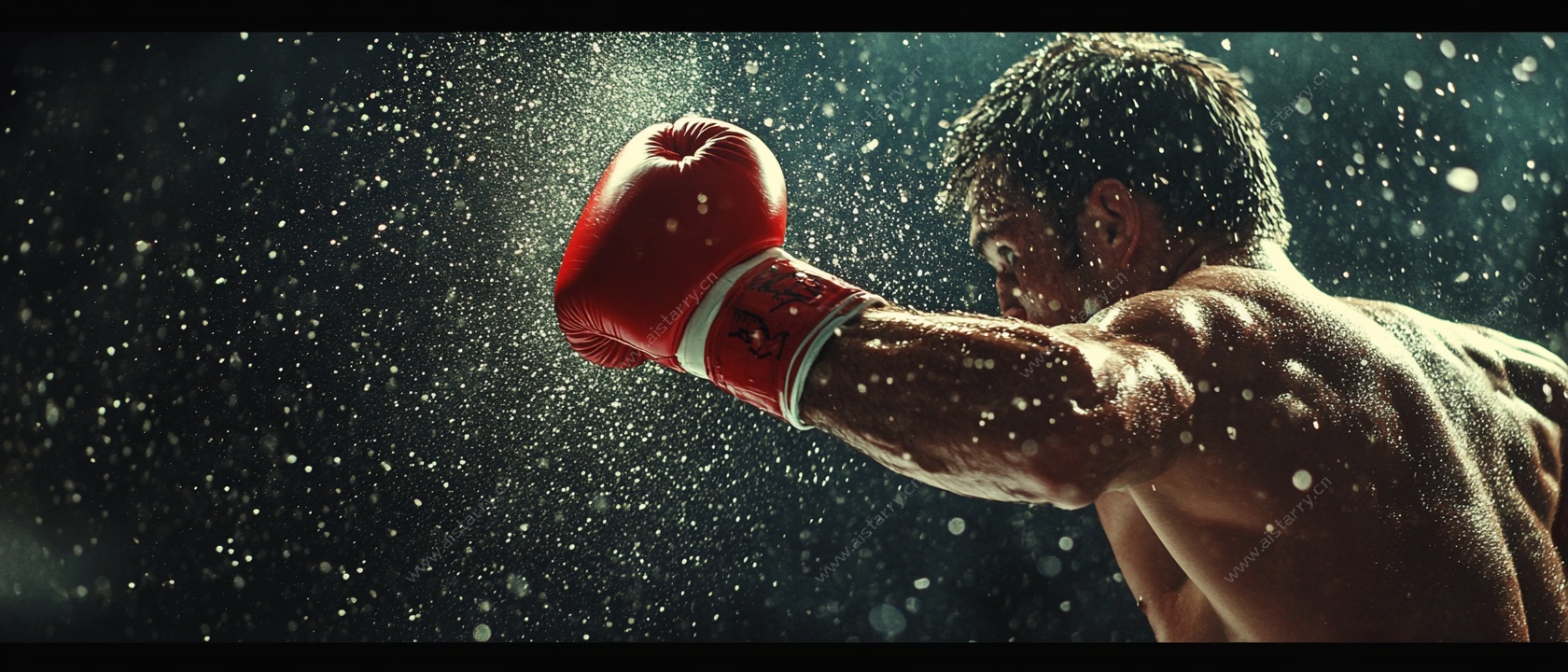 拳击手出拳瞬间