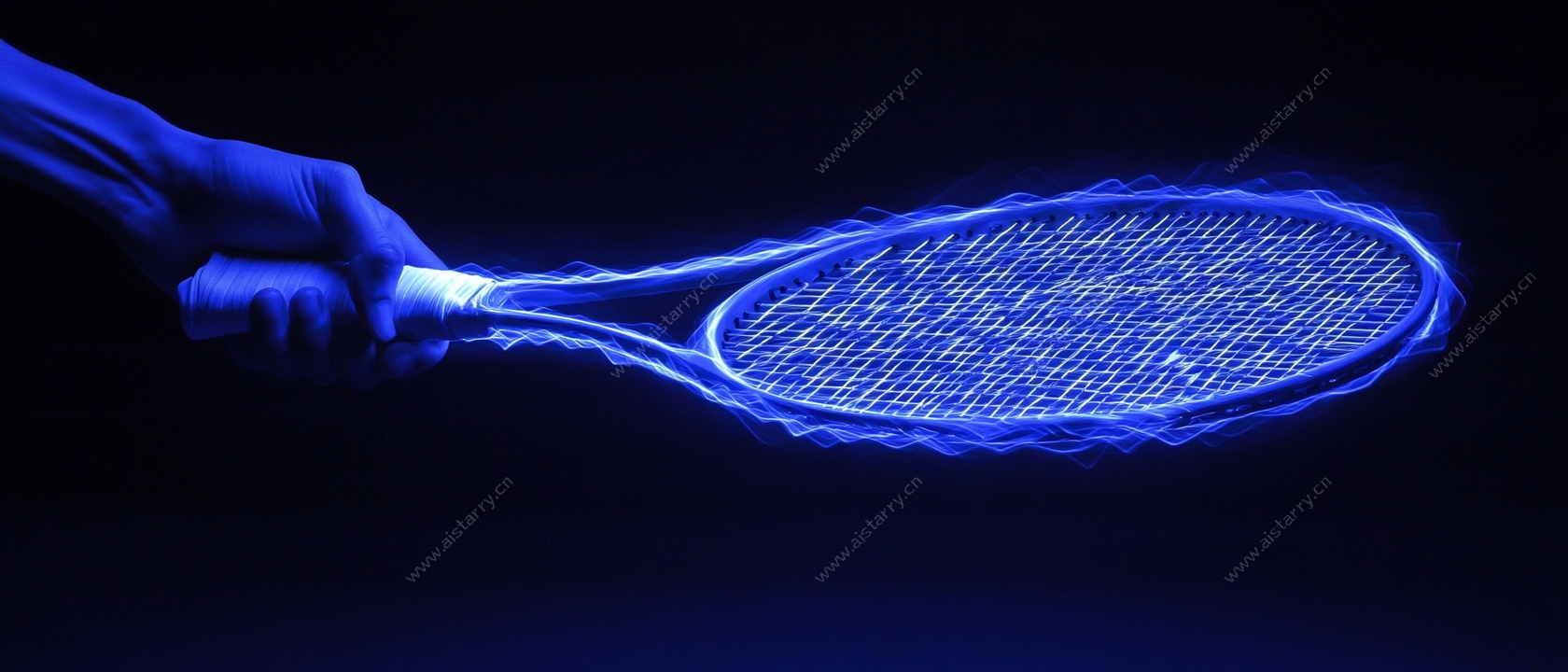 发光网球拍特写